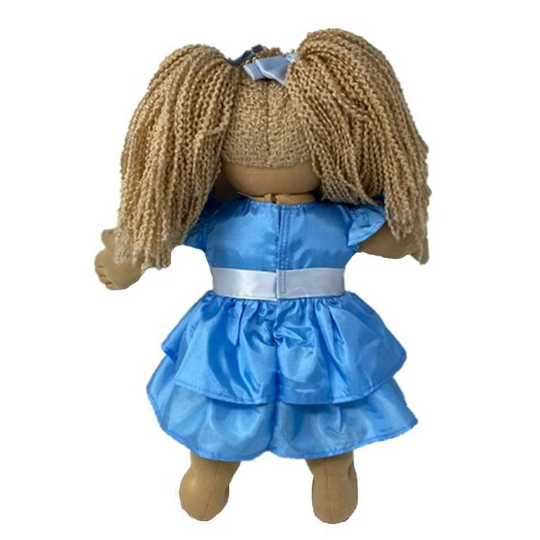 Doll Clothes Superstore Blue Ruffle Dress Fits Cabbage Patch Kid Dolls