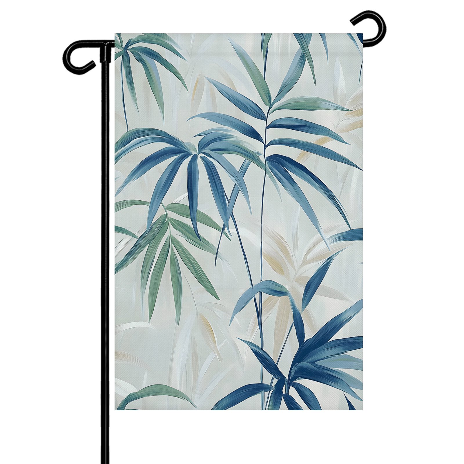 Abstract Leaves Garden Flag 28x40 Inch Modernism Green Plant Watercolor Double Sided Small Decorative Garden Flags for Outside Outdoor Yard Porch Lawn Decoration