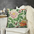 thumbnail image 2 of YINGXI Pink Floral Throw Pillow Covers Mid Century Flower Decoration Pillow Case for Bed Living Room Couch Outdoor Colorful 18x18in, 2 of 5