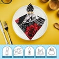 thumbnail image 6 of FANNA Roses Bird Birdcage Cloth Napkins for Farmhouse Party Dining Table Decor Home Decor Hotel Banquet Atmosphere Embellishment Polyester Set of 6 6 PCS, 6 of 7