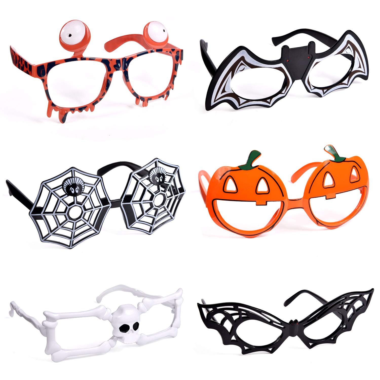 Halloween Spooky Eyeglasses Frames, 6 Styles - Walmart.com - Walmart.com