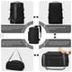 thumbnail image 4 of Bolsa de gimnasio MIYCOO para hombre y mujer, mochila de viaje, negra, 4 of 6