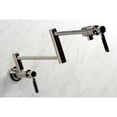 thumbnail image 4 of Kingston Brass KS4106DKL Kaiser Two-Handle 1-Hole Wall Mount Pot Filler Faucet in Polished Nickel, 4 of 8