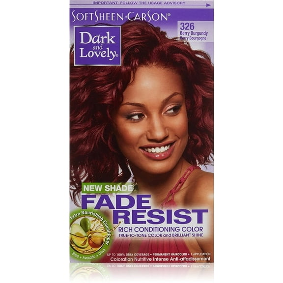 Dark and Lovely Fade Resist Rich Conditioning Color, Berry Burgundy [326] 1 ea (Pack of 2)