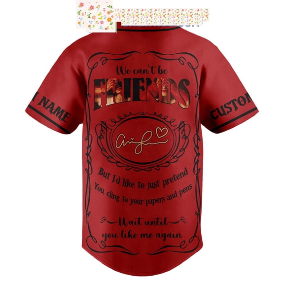 Ariana Grande We Can t Be Friends Wait For Your Love Personalized Baseball Jersey