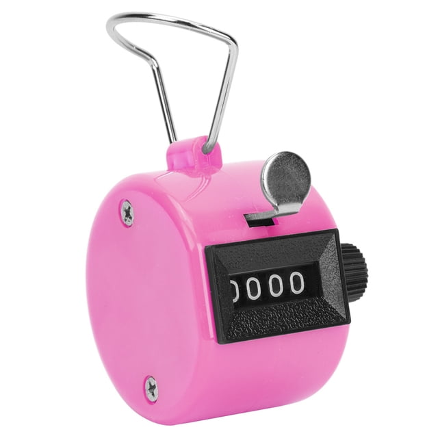 Handheld Counter, Portable Beautiful Appearance Counter, Durable Stable For Data Statistics Conference Attendance Traffic Flowing Industry Pink