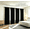 Black, variant on 100% Polyester 4 Panels 100% Blackout Eyelet Curtains
