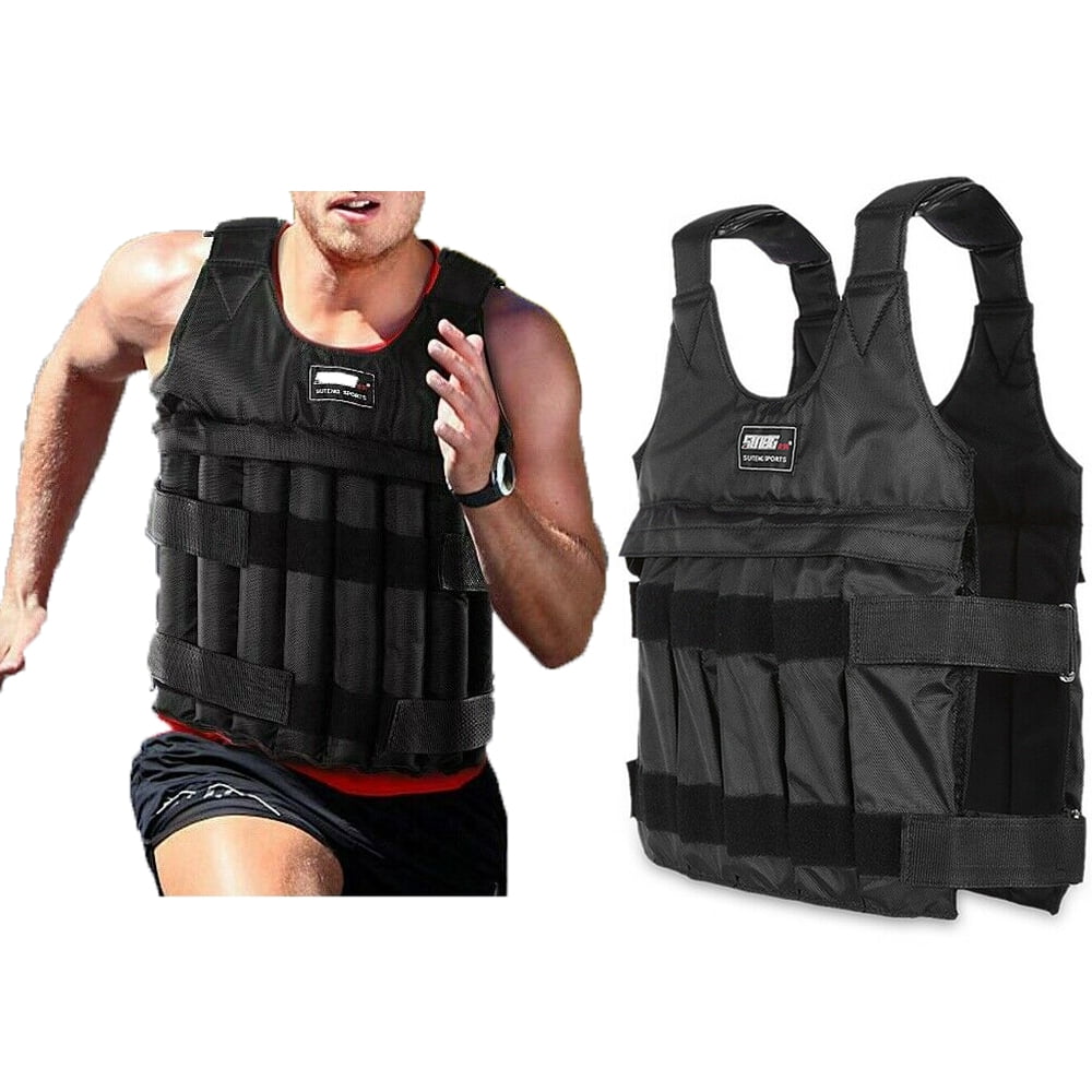 Adjustable Loading Weight Jacket Weighted Vest Protect & Shock Absorption Exercise Weightloading Waistcoat for Physical Fitness Losing Weight Exercising Agility