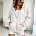 thumbnail image 2 of NominalSnug Half Zip Hoodies for Women Casual Long Sleeve Hooded Sweatshirts Fashion Fall Winter Comfy Top, 2 of 8
