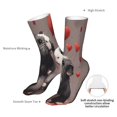 thumbnail image 4 of KLL Heart Guinea Pig Couple Print Womens Crew Socks Athletic Middle Tube Long Socks Novelty Socks Gifts For Men, 4 of 7