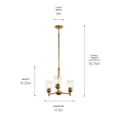 thumbnail image 4 of Kichler Lighting - Shailene - 3 Light Mini Chandelier-15.25 Inches Tall and 17.5, 4 of 5