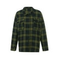 thumbnail image 4 of Women Plaid Flannel Shirt Jacket Button Down Lapel Long Sleeve Shirts Blouse Shacket Cardigan Coats Fall Spring Clothes, 4 of 7
