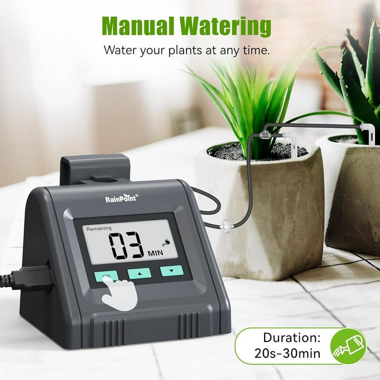 RainPoint Automatic Watering System for Potted Plants Adjustable DIY Drip  Irrigation System, 10-Pot Indoor Watering Kit with Timer, IK10P -  Walmart.com