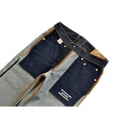 Saucezhan 316XX-18OZ Mens Jeans Straight Leg Regular Fit Mid Rise Sanforized Selvedge Denim 18 oz
