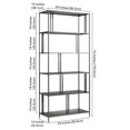 thumbnail image 3 of Henn&Hart 34" Gunmetal Gray Metal Bookcase, 3 of 9