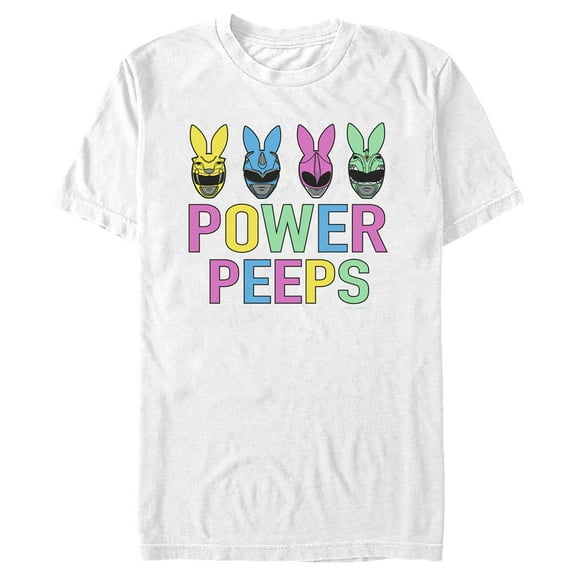 Men's Power Rangers Easter Power Peeps  Graphic Tee White Medium