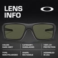 thumbnail image 4 of Oakley OO9380 Double Edge Rectangle Shaped Non-Polarized Sunglasses for Men - Includes Official Eyewear Kit - Matte Black Frame with Dark Grey Lens, 4 of 7