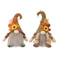 thumbnail image 2 of Fall Lighted Plush Gnome Thanksgiving Decorations, 2PCS Handmade Table Swedish Gnomes Tomte Light Up Elf, Autumn Figurine Gifts, Tabletop Housewarming Present Holiday Decor, 2 of 9