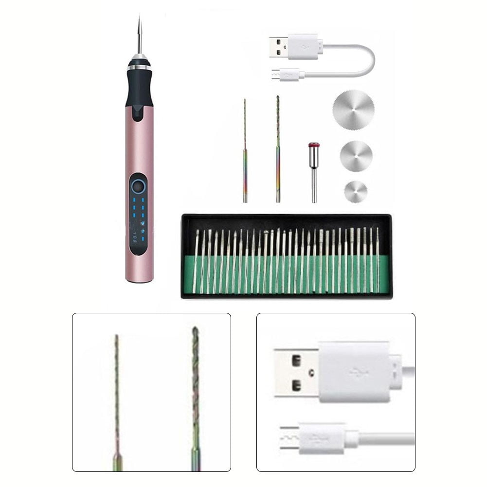 Cordless Electric Mini Drill Grinder Engraving Pen Variable Speed Rotary Tool