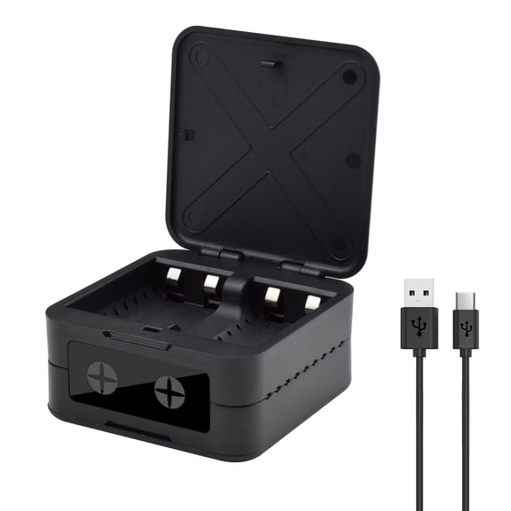 Xbox Controller Battery Pack Charger, 4 Slots Intelligent Fast LED Light Indicator Battery Charger Storage Box for Xbox, Series X, Series S, One/ X/ S, Elite Controllers (Battery not Included)