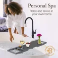 thumbnail image 5 of Bamboo Bathtub Tray Bath Caddy, Expandable Bath Tub Tray Wood, Bathtub Shelf Organizer Gray 29.5-42.9 Inch, 5 of 8