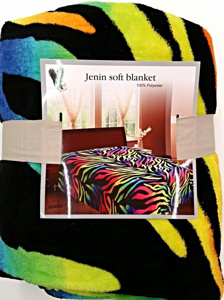 Decopik Geometric Colorful Llama Throw Blanket Soft Plush Microfiber Fleece Blankets for Kids Adults All Season,60 x 50 Inch