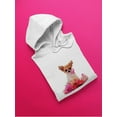 thumbnail image 3 of Chihuahua With Flowers Hoodie Women -SPIdeals Designs, Female Medium, 3 of 4