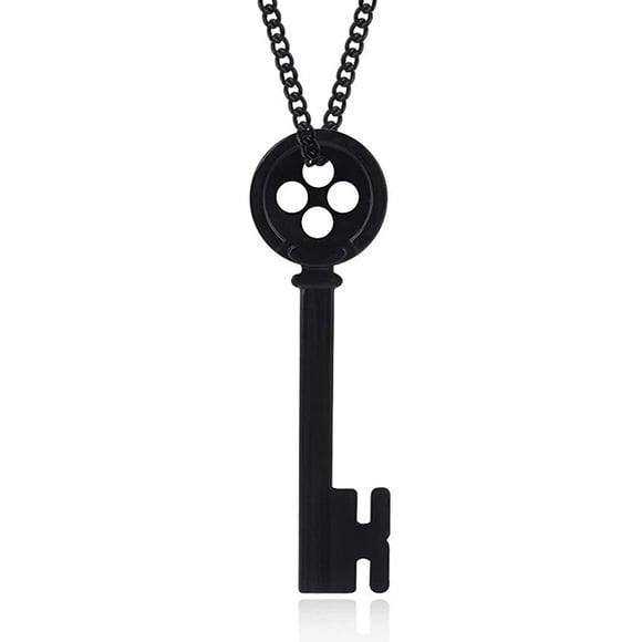 Coraline Key Necklace Chain Pendant Cosplay Halloween Accessories