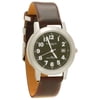 Men's Brown Leather Strap Watch