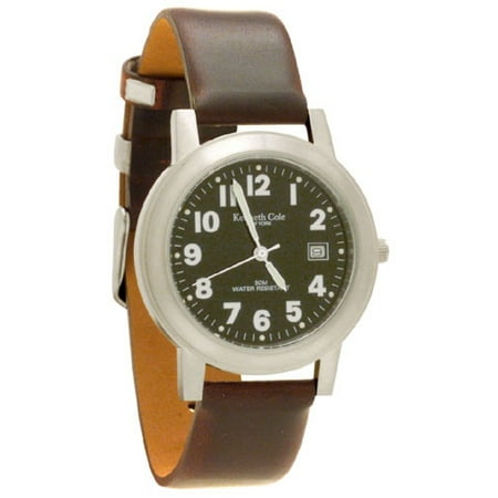 Men's Brown Leather Strap Watch