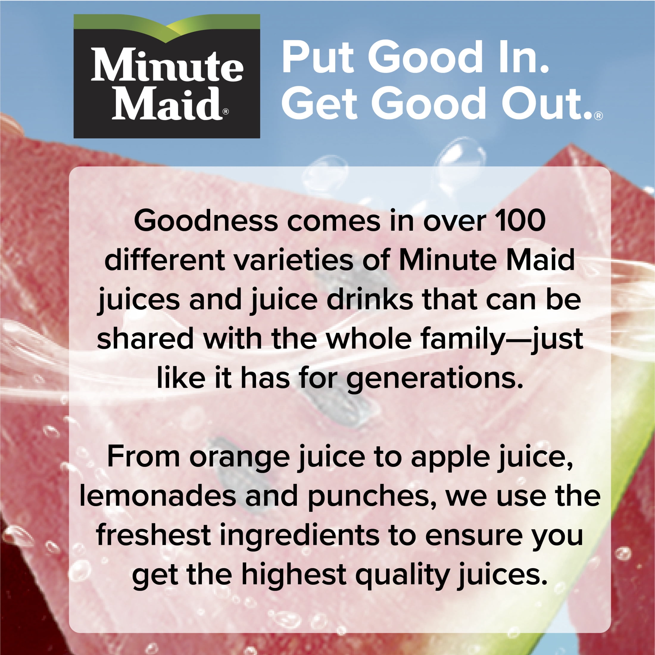 (4 pack) Minute Maid Watermelon Punch Juice Drink Bottle, 20 fl oz