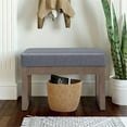 thumbnail image 2 of Pemberly Row 26" Wide Faux Leather Small Entryway Bench in Stone Gray, 2 of 6
