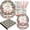 Alice, variant on Alice Tea Party Decorations - Baby Shower Paper Plates, Napkins, Cups & Straws for 24 Guests, 120 Pcs Disposable Party Dessert Dinnerware
