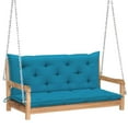 thumbnail image 5 of vidaXL Solid Teak Wood Swing Bench with Multi Colors Cushion Garden Seating, 5 of 85