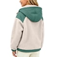 thumbnail image 4 of Bixock Toddler Girls Fleece Jackets Girls Winter Coats Kids Fleece Coat Outerwear Color Long Sleeve Hooded Zip Front Thermal Fall Winter Jacket for Kids 1-10Years, 4 of 6