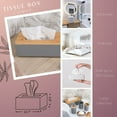 thumbnail image 3 of Gray Tissue Box Cover with Elegant Bamboo Top, 3 of 7