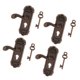 thumbnail image 1 of 4 Pares de Pomo de Puerta Izquierda de Metal en Miniatura de Zulema Cerradura y llave para casa de muñecas, 1 of 8
