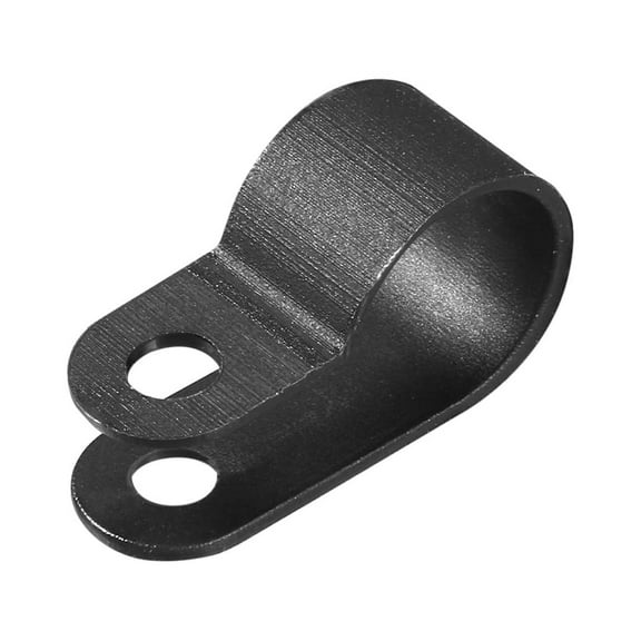 Unique Bargains 100Pcs Nylon R-type Cable Clamp Organizer Cord Clips for Wire Management 12.7mm Black