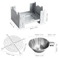thumbnail image 4 of Riwcyla Ensemble de 3 Pcs de Batterie de Cuisine de Camping, Bol et Tasse en Acier Inoxydable avec Solidification et Support pour Camping, Randonnée, Backpacking, Pique-Nique, 4 of 6
