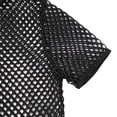thumbnail image 2 of Lefu Mens See Through Mesh Fishnet Hooded T-shirt Sexy Perspective Fitted Muscle Tops, 2 of 9