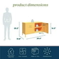 thumbnail image 2 of Novogratz Cache 2 Door Wide Metal Locker Accent Storage Cabinet, Yellow, 2 of 8