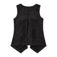thumbnail image 5 of Glisme Shirts for Women Solid Color Sleeveless Crew Neck Tees Summer Comfortable Women Tops Size L Black, 5 of 5