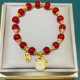 thumbnail image 2 of Pulsera de la suerte del Año del Dragón para mujer, brazalete de lujo con cuentas de cristal Rojas, estilo chino, para oración, regalo de Navidad y Año Nuevo, 2024, 2 of 3