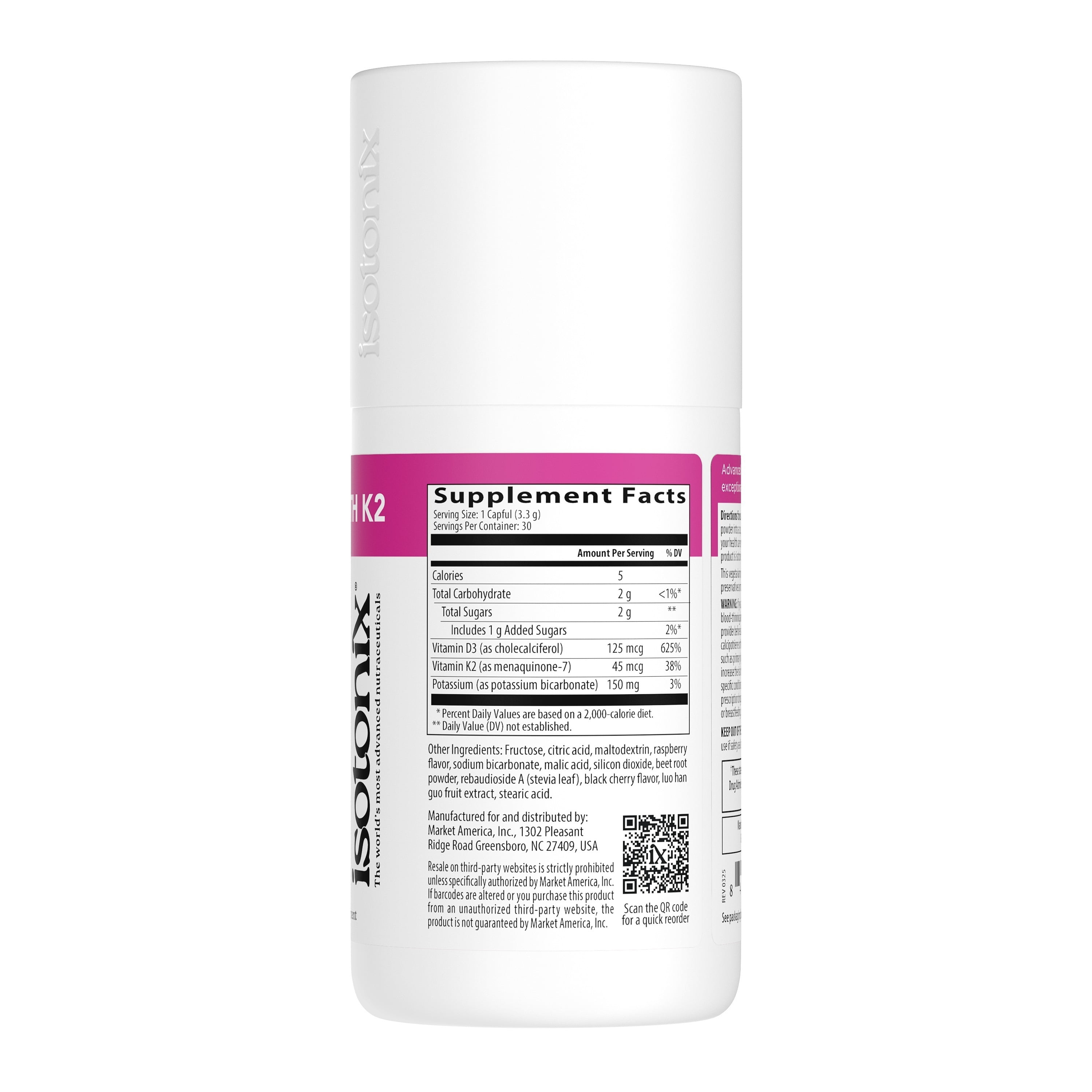 Isotonix Vitamin D with K2 – Supports Bone Health, Healthy Arteries & Immune Function – Promotes Normal Bone Density – 30 Servings – Market America