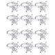 thumbnail image 1 of 12 Piezas Anillos de Servilleta de  de Nieve Anillos Servilletero de  de Nieve Navideño (Plata), 1 of 1