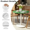 thumbnail image 5 of SEANATIVE 24 x 24 Inch Cocktail Table Cloths Set of 2 Spandex Stretch Round Table Covers Fitted Cocktail Table Topper Cap for Party Bar Pub Tables, St. Patrick's Day Clover Leaf Green Hat Dog, 5 of 7