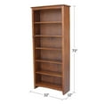 thumbnail image 3 of Bowery Hill Solid Wood Shaker Styled Bookcase - 72"H in Espresso, 3 of 7