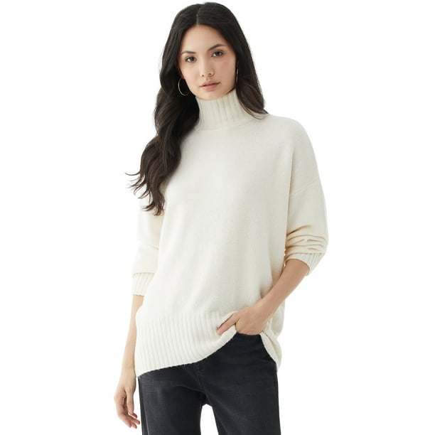 black slouchy turtleneck