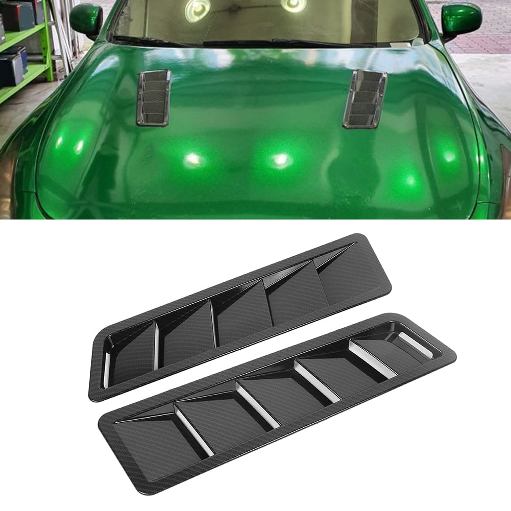 Car Hood Air Intake Louver Panel Engine ABS Cooling Vent Cover Trim Accessory