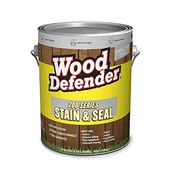 Standard Paints Wood Defender 200 Series Stain & Seal Brown Semi-Transparent Sealer, 3.78 L